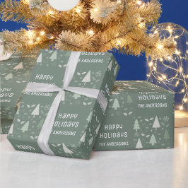 Glada Högtider Jul Sälja Grön Presentpapper