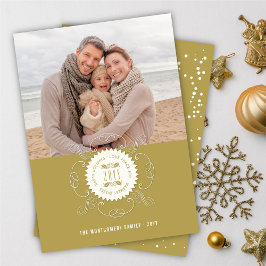 Glada Högtider Kärlek Fred Glädje Pyntad Säl Foto Julkort