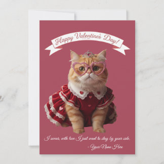 Glada Högtider Katt Valentines Kärlek Julkort