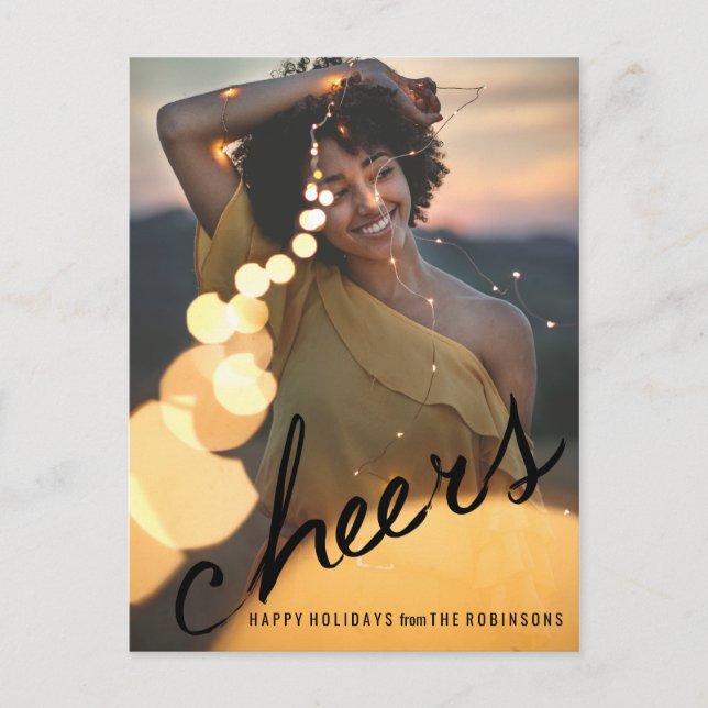 Glada högtider modern enkel Foto Helg Vykort (Framsida)