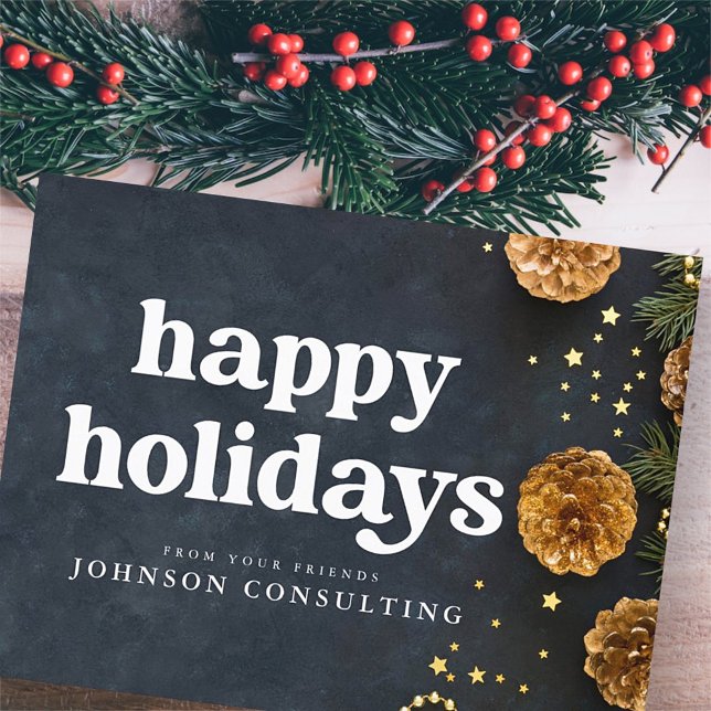 Glada högtider Moderna stjärnor och gyllene tallko Meddelande Vykort (Skapare uppladdad)