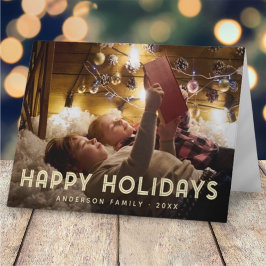 Glada högtider Modernt enkelt typsnitt Helgkort