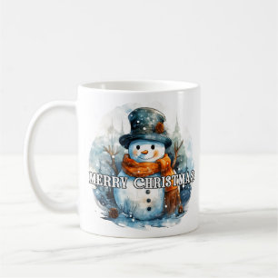 Glada Högtider   Mysig Liten Snöman Kaffemugg