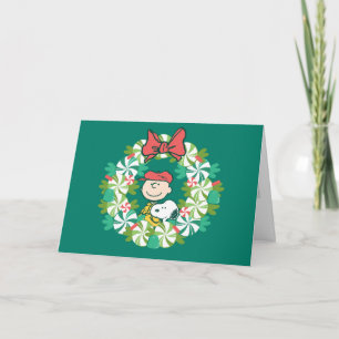 Glada högtider Pepparmint godis krans Helgkort