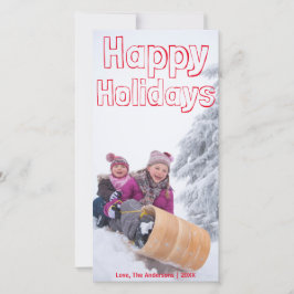 Glada högtider Rött Block - Fotokort Julkort