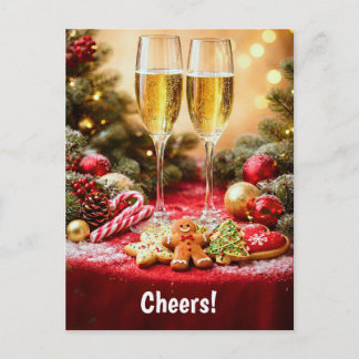 Glada högtider Söta champagneglas kakor Helg Vykort