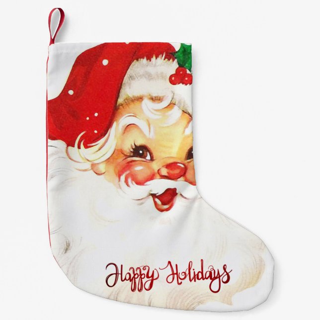 Glada Högtider, Tomte Retro Liten Julstrumpa (Framsidan)