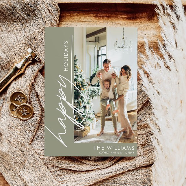 Glada högtider Trendig modern foto Julkort (Skapare uppladdad)