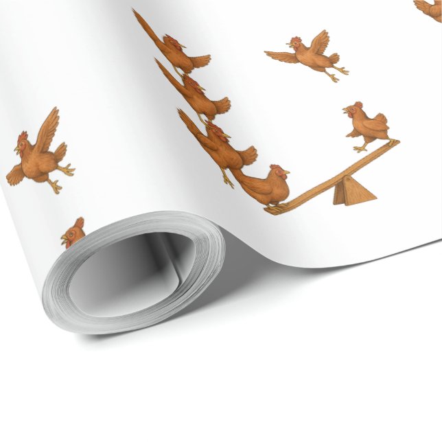 Glada hönor akrobattrupp presentpapper (Rullad Hörn)