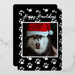 Glada Howlidays Från Hundens Fotavtryck Foto