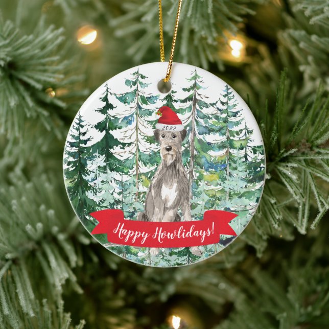 Glada Howlidays Irländsk Varghund Jul Ornament (Träd)