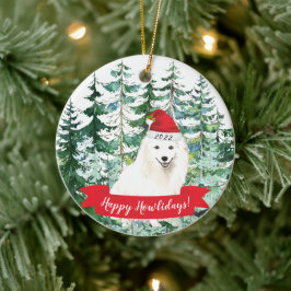 Glada Howlidays Japansk Spitz Hund Jul Ornament