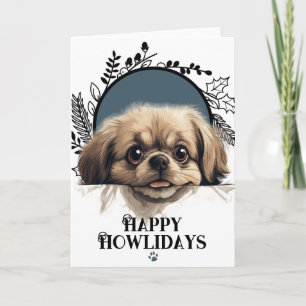 Glada Howlidays Pekingeser Hund Helgkort