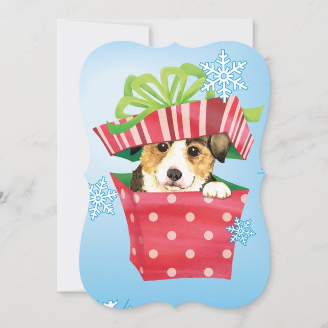 Glada Howlidays Pembroke Welsh Corgi Julkort (Framsida)