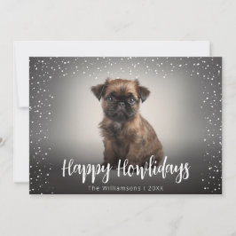 Glada Howlidays Sött Hund Foto Jul Julkort