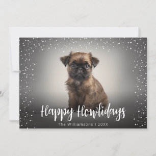 Glada Howlidays Sött Hund Foto Jul Julkort