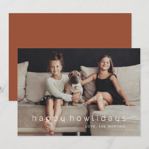 Glada Howlidays Terrakotta Foto Husdjur Julkort