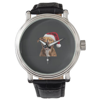Glada hundar på julen Roliga hundar Klassisk T-Shi Armbandsur
