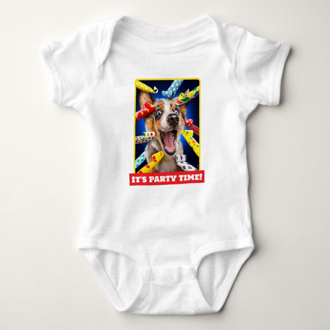 Glada hundfestarblåsare t shirt (Framsida)
