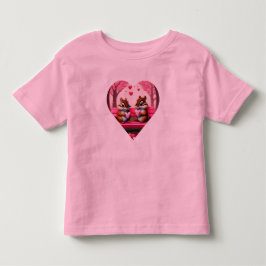 Glada jordekorrar med godis hjärtan t shirt