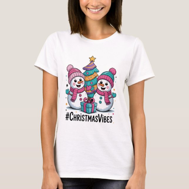 Glada jul höststämningar t shirt (Framsida)