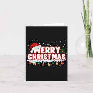 Glada jul Ljusröd tomtehatt jul Familj M Kort
