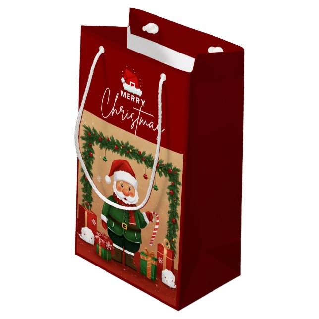 glada jul presentpåsar (Baksidan Vinklad)