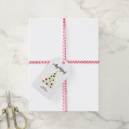 Glada jul presenttaggar presentetikett
