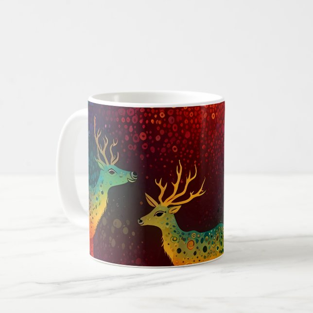 Glada julfirande Julstämning Samling Kaffemugg (Framsida vänster)