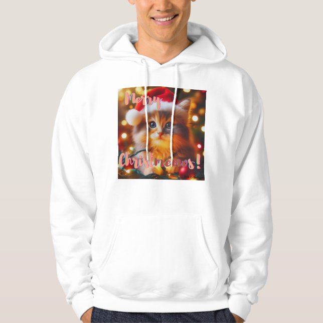 Glada julkat-tar! Katt Hoodie (Framsida)