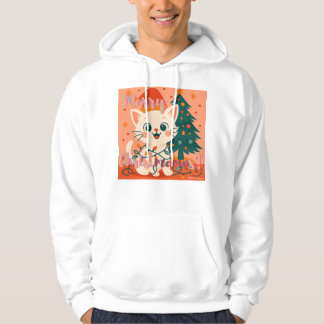 Glada julkat-tar! Söta & roliga tomte katter Hoodie