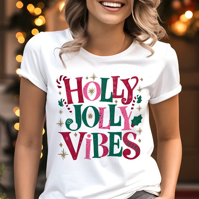 Glada Julvibbar Retro Julstämning T Shirt (Skapare uppladdad)