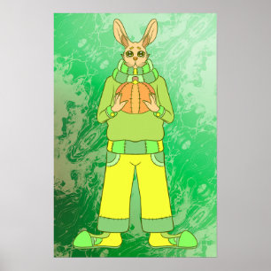 Glada Kaninen Poster