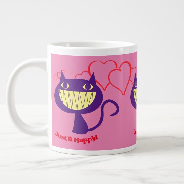 Glada katter  jumbo mugg (Vänster)