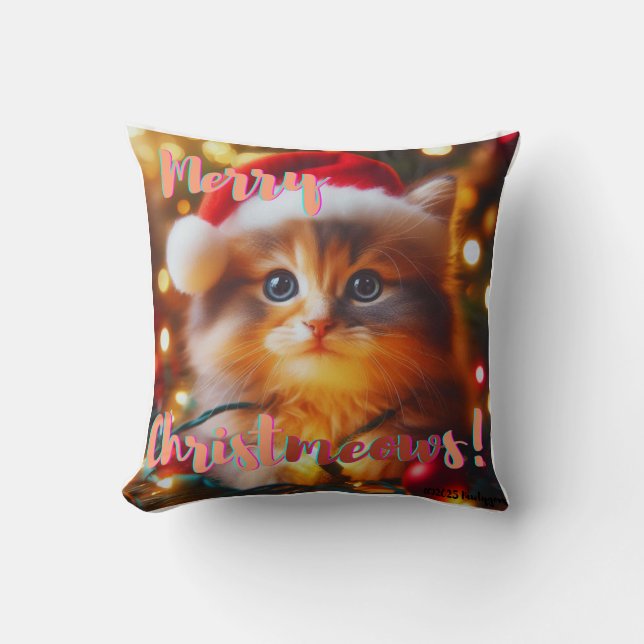 Glada kattjul! Katt  Kudde (Framsida)