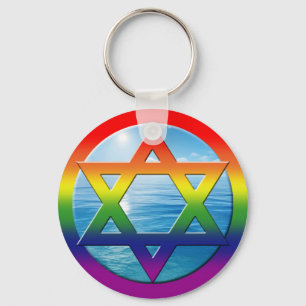 GLADA Keychains - davidsstjärna 05 Nyckelring