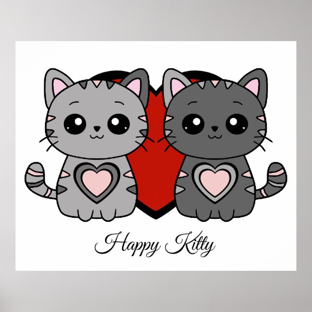 Glada Kitty 1 Poster (Framsidan)