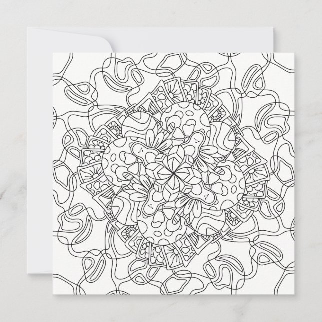 Glada klotter: Avokadoland Färgläggning Platt Kort (Framsida)