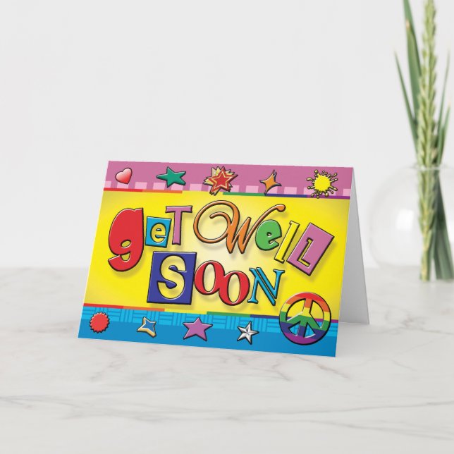 Glada kort - få väl snart 01 (Framsida)