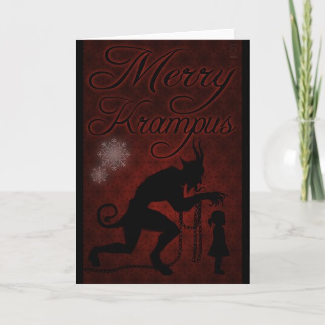 Glada Krampus Helgkort (Framsida)