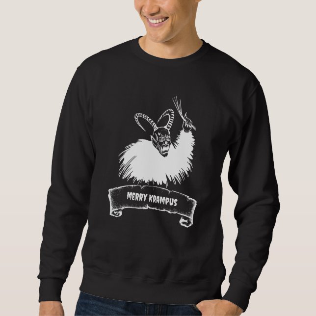 Glada Krampus Lång Ärmad Tröja (Framsida)