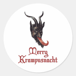 Glada Krampusnacht Runt Klistermärke