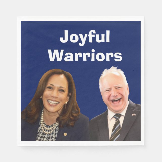 Glada krigare Harris och Walz Pappersservett (Framsidan)