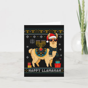 Glada Llamakah Roliga Fula Hanukkah Tröja Lama P Kort