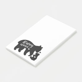 Glada Mamma och Baby Bear Noteringar Post-it Block