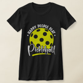 Glada Människor Spelar Pickleball - Paddlebollsspe T Shirt