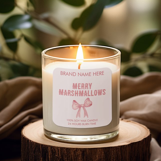 Glada Marshmallows | Moderna Ljusstickar Etiketter (Skapare uppladdad)