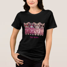 Glada Meowline Snygga Katt Kvinnors T-Shirt