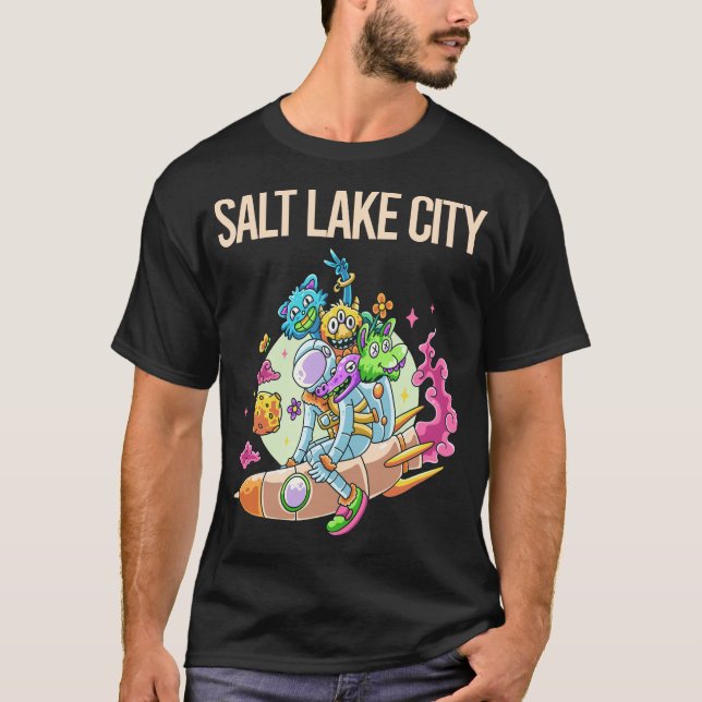 Glada monster - Salt Lake City T Shirt (Framsida)
