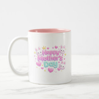Glada mors dag - Bubble Bunny-mugg Två-Tonad Mugg